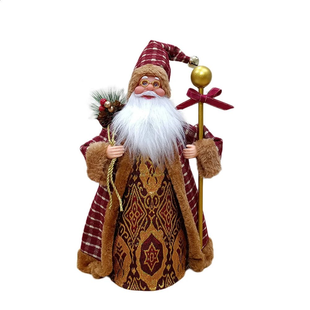 Christmas Decorations Sled Ski Santa Claus Standing Doll Christmas Tree Hanging Pendant Figurines Plush Toy Ornament Xmas Holiday Party Decor Supplies 231030