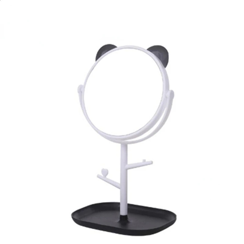 مرآة مكياج الأذن Cat Cat Cat Cat مع حامل رف المجوهرات 360 درجة طاولة دوران قاعدة كونترتوب استخدام لمكتب الحمام مستحضرات التجميل 231030