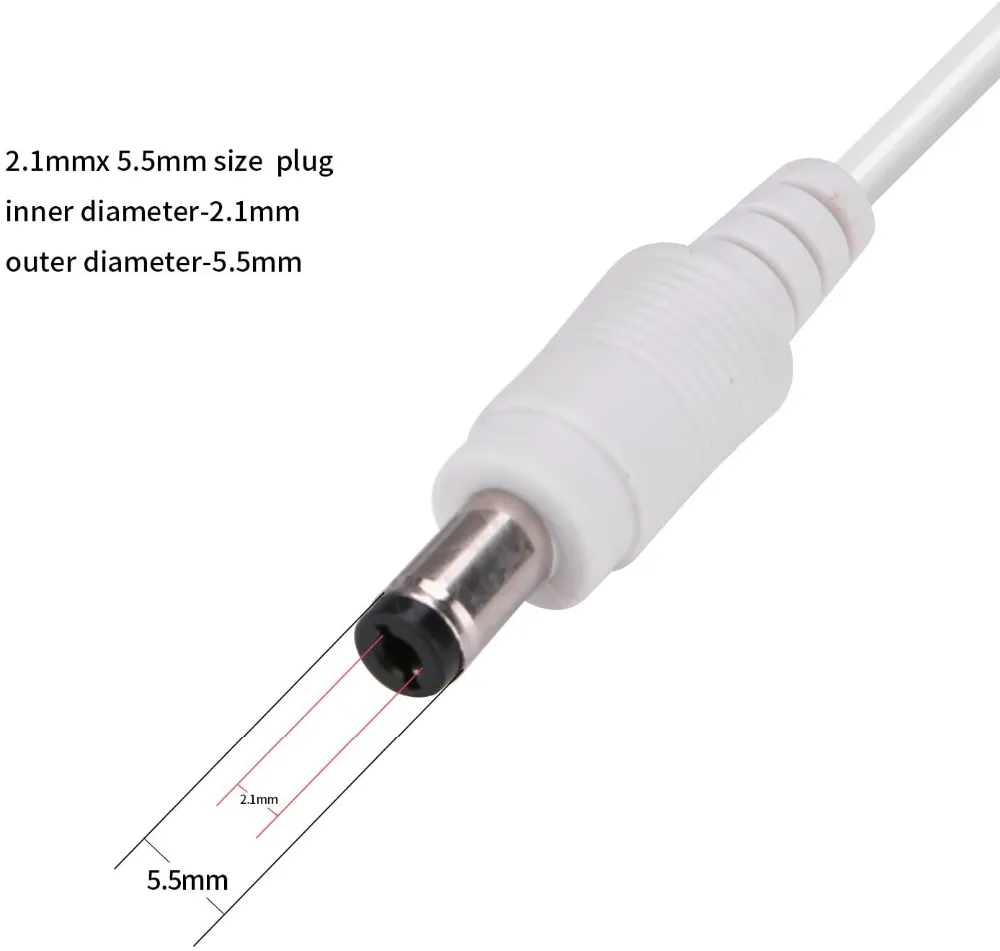 DC 12V Power Adapter Extension Cable 5.5 * 2,1 mm manlig kvinnlig nätsladd förläng trådkabel för CCTV -kamera router