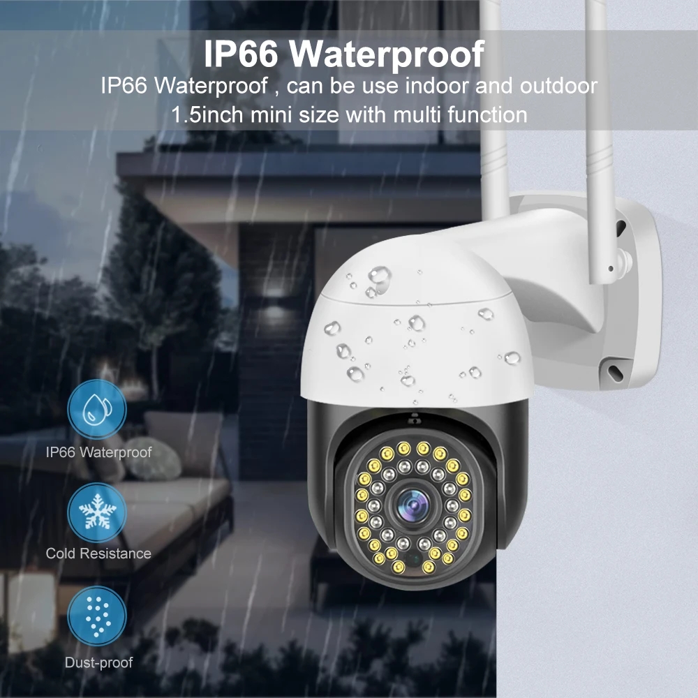 5MP V380 Pro Surveillance Outdoor Draadloze IP Camera Smart Home Twee Manieren AUDIO Waterdichte WIFI Beveiliging CCTV Camera