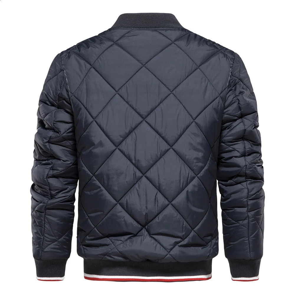 Parkas homme AIOPESON Argyle manteaux chauds hommes couleur unie décontracté col montant fermeture éclair Parkas pour hommes hiver haute qualité grande taille vestes hommes 231030