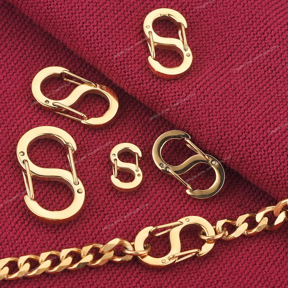 Stainless Steel Chic Letter S Buckle Gold Plated Lobster Clasps Hooks Connectors Necklace for DIY Jewelry Making Supplies Jewelry MakingJewelry Findings