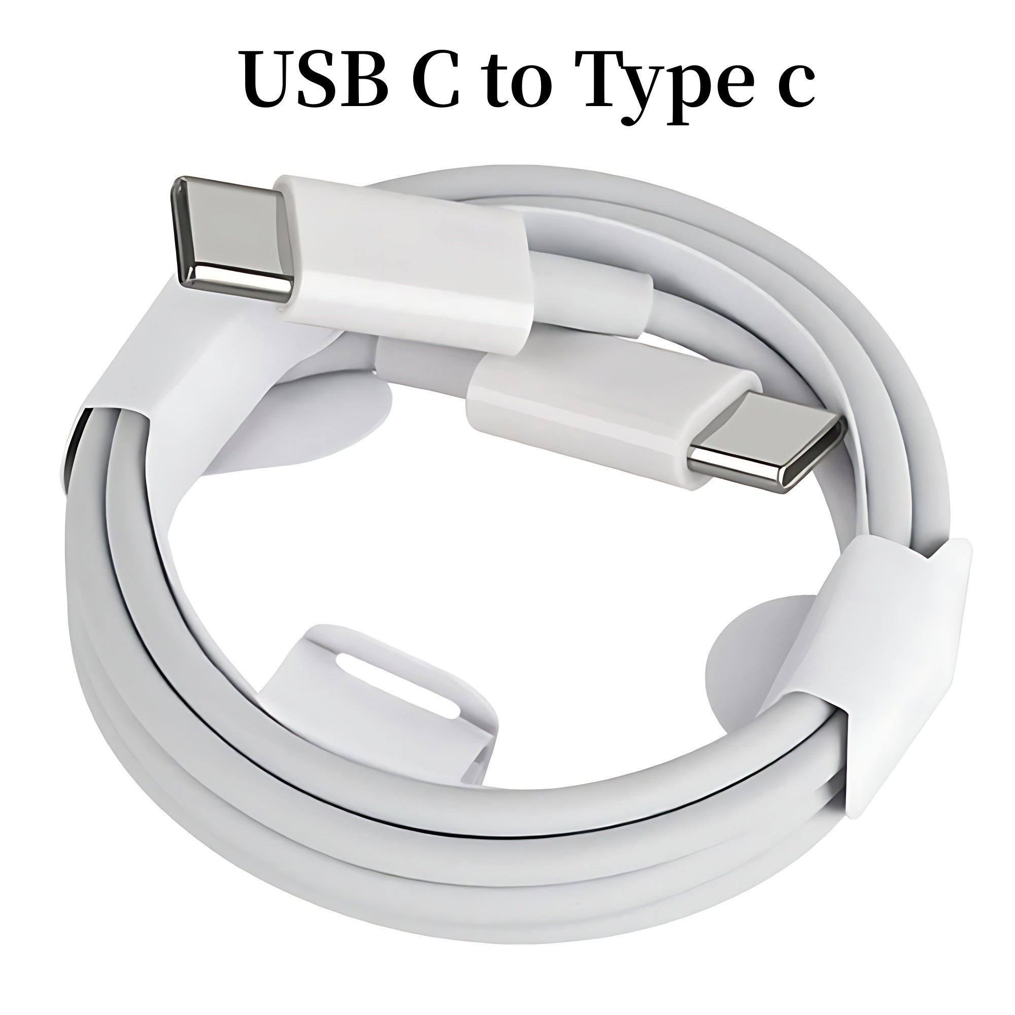 1M 2M Snabbladdning PD USB C till USB-C Typ C-kabelkabel för Samsung S20 S22 S23 Obs 20 Xiaomi Huawei Android-telefon Vit färg