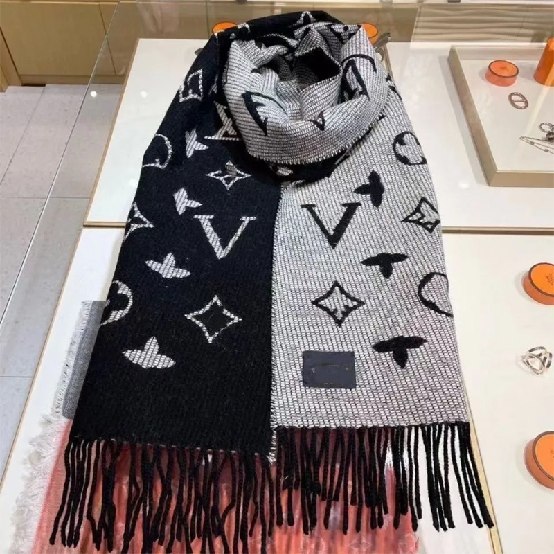 scarf designer Soft Women Cashmere Full Letter Printed Scarf V Brand Designer Cashmere Thick Shawl Women Winter Wram Pashmina Long Wraps Hijab