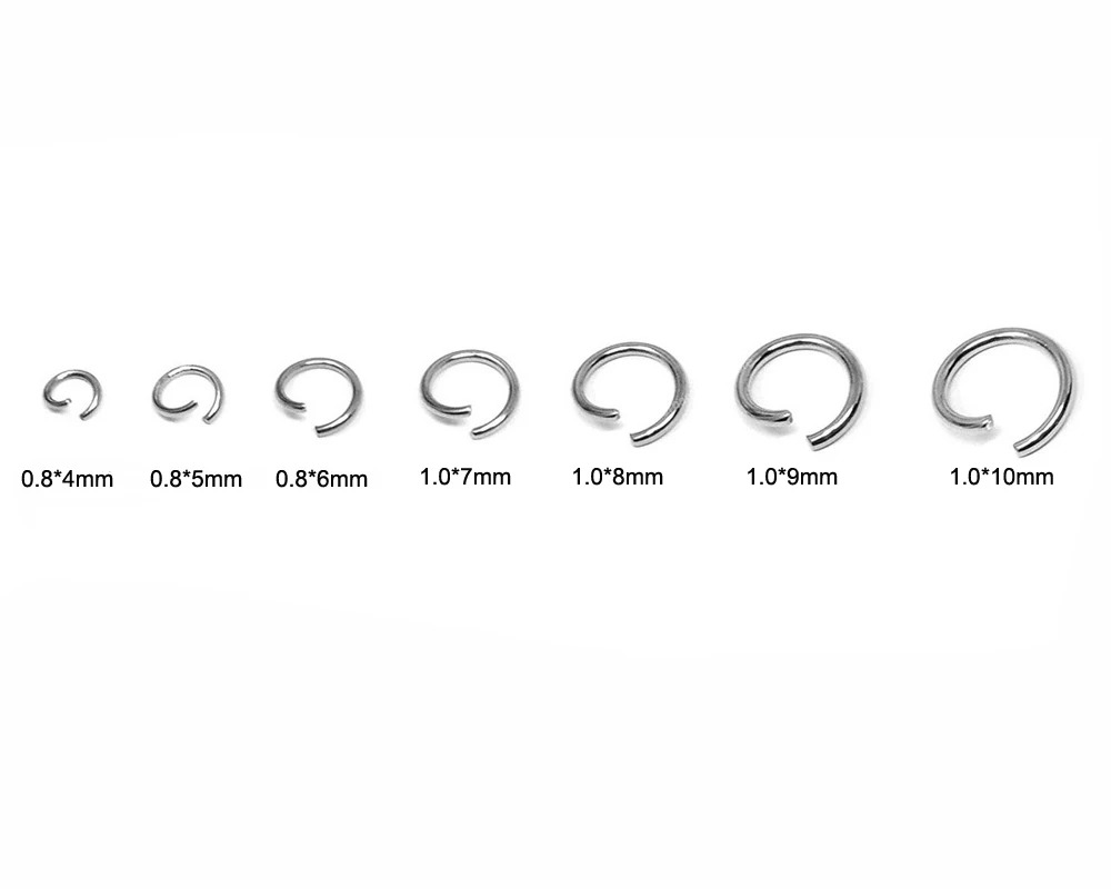 Stainless Steel Open Jump Rings O Ring Diameter 3mm 4mm 5mm 6mm 8mm 9mm 10mm for Jewelry Making Jewelry MakingJewelry Findings Components