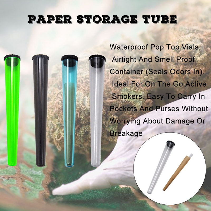 Honeypuff Tabak Plastic Doob Tube Stash Jar 115mm Kruidencontainer Opslag Sigarettenrollen Kegel Papieren Pil Pre Roll Preroll Joint Pillenhouder Roken 4 Kleuren