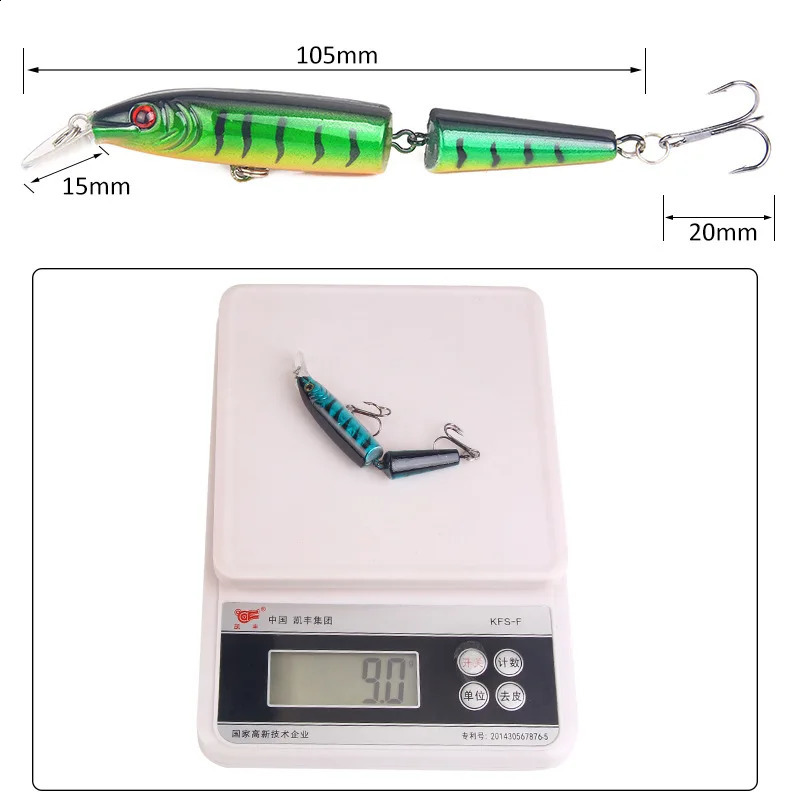 釣りアクセサリーマルチセクションWobblersのセットPike 10.5cm9g Lures LSCA人工関節bait CrankBait Minnow for Carpタックル231030