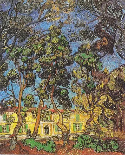 Trees in the Garden of St. Paul Hospital by Vincent Van Gogh Oil Painting Replica Hand Painted Masterpiece on Canvas Wall Art