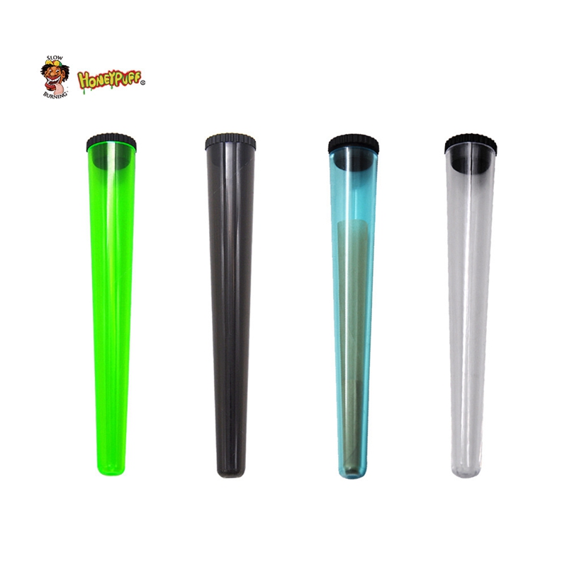 Honeypuff Tabak Plastic Doob Tube Stash Jar 115mm Kruidencontainer Opslag Sigarettenrollen Kegel Papieren Pil Pre Roll Preroll Joint Pillenhouder Roken 4 Kleuren