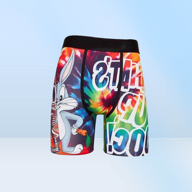 Mens Underpants Boxer Shorts Printed Animation Bekväm sport Running Boxer Underwear Short Pants7433534