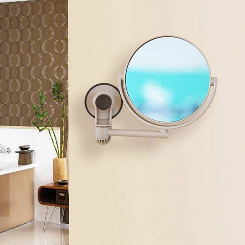 Kompaktowe lustro w kąpieli kosmetyczne lustro 1x/3x powiększenie kubek ssący regulowany makijaż lustro dwustronne lustro łazienkowe 231030