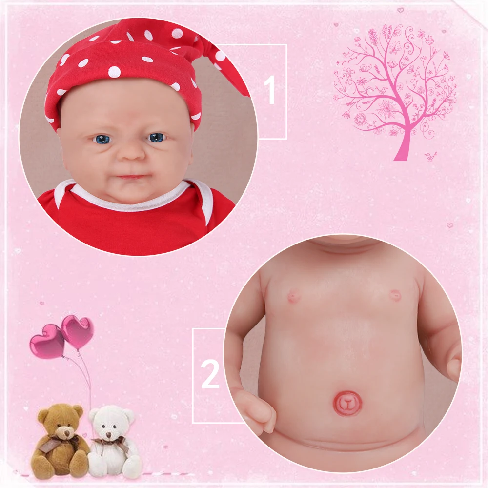 14 pollici 1.65 kg Full Body Silicone Bebe Reborn Doll 