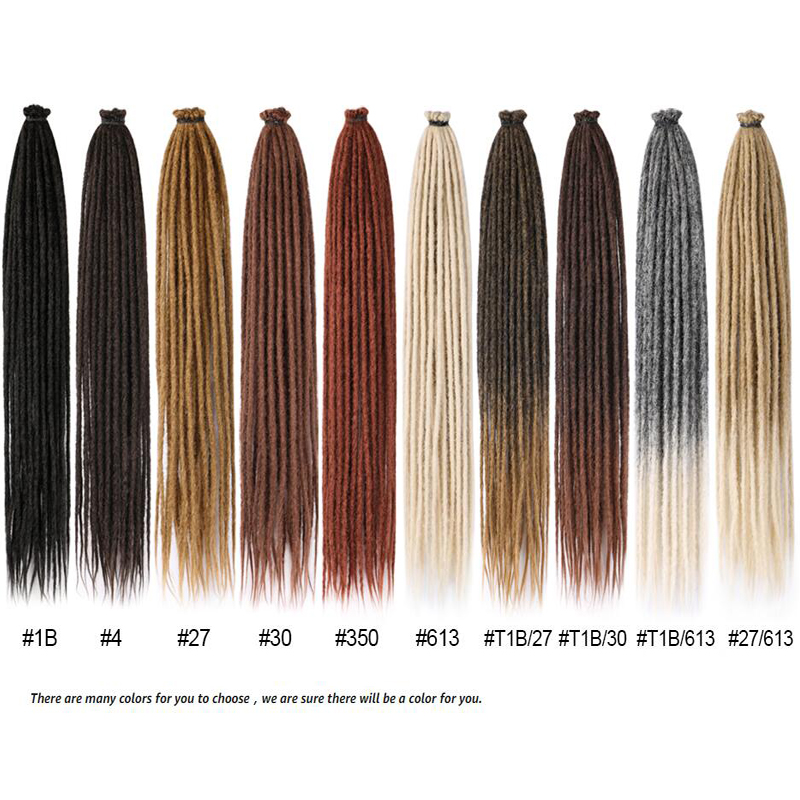 Extensions de Dreadlock synthétiques à une extrémité de 24 pouces, 10 brins fins de 0.6cm, Extensions de Dreadlock blondes douces pour femmes