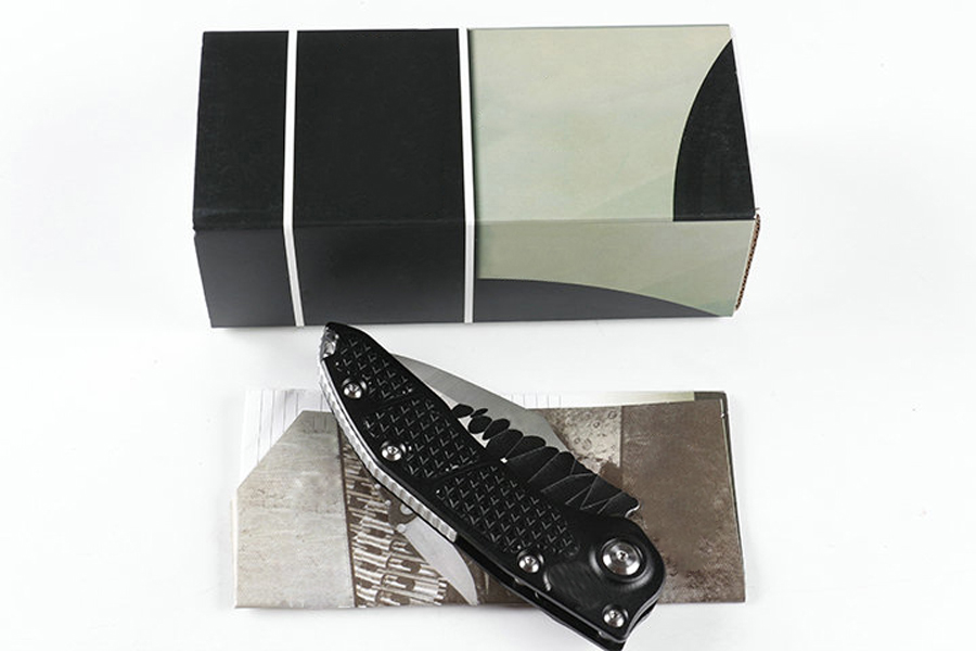 High Quality Stitch Auto Tactical Folding Knife D2 Satin Blade T6061 Aluminum Handle Outdoor EDC Pocket Knives EDC Gear