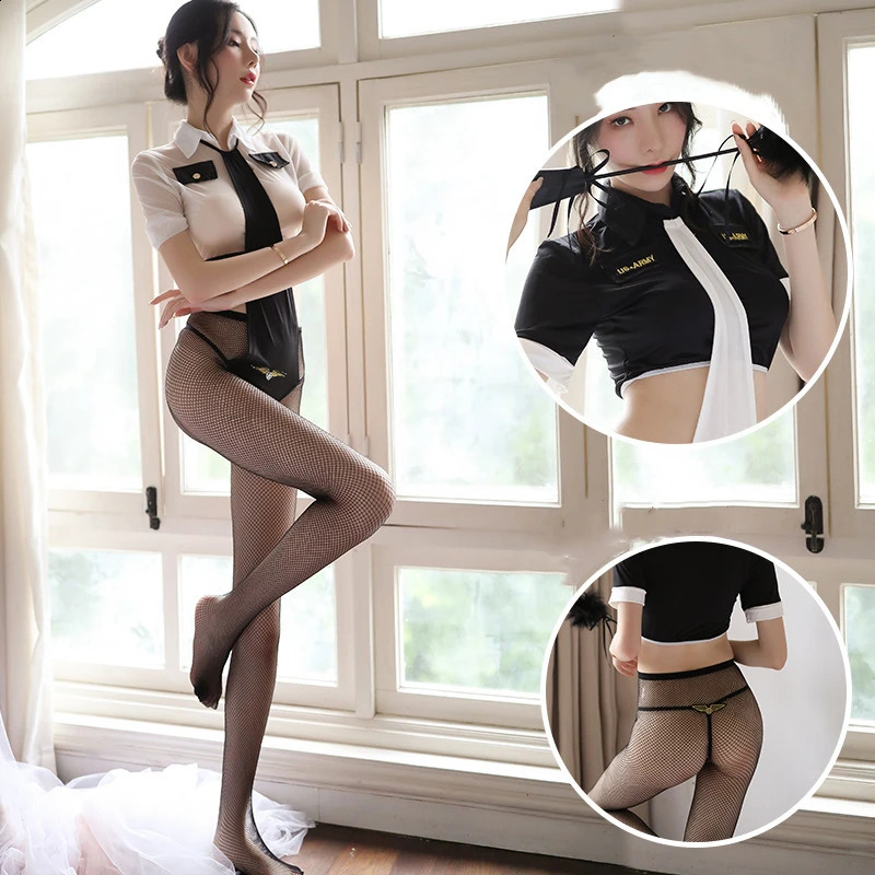 Sexy Set Stewardess Sexy Erotic Suit Sets For Women Air Flight Attendant Cosplay Costume Sex Clothes Dress Bodysuit Uniform Nice 231030