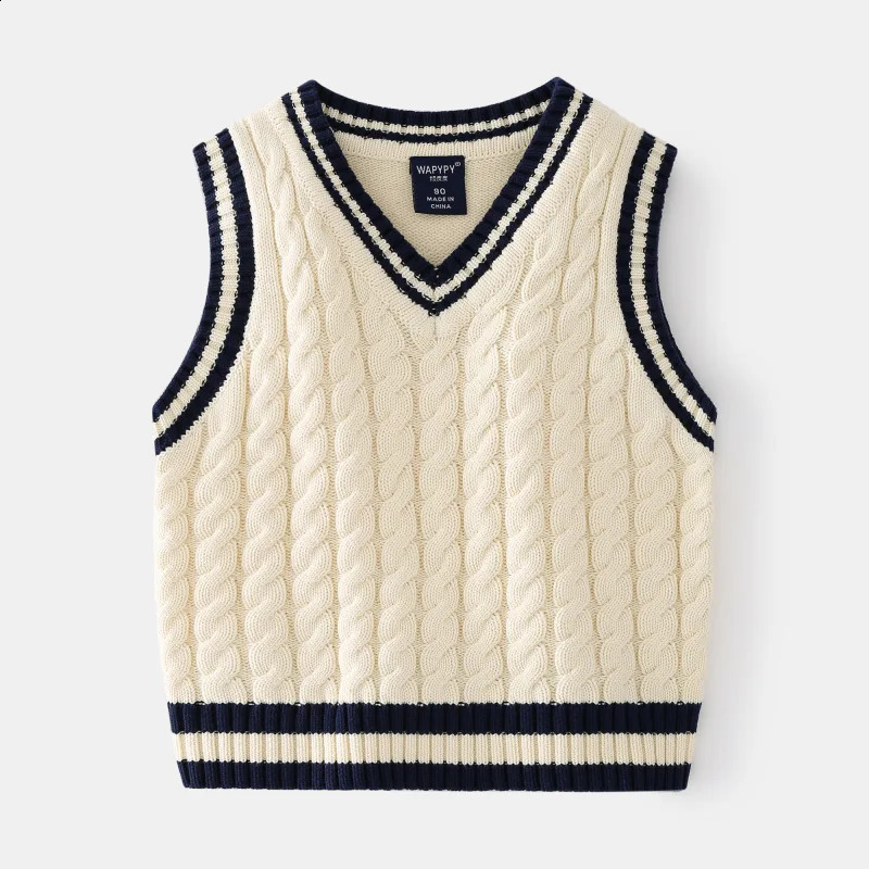 Pullover stile preppy caldo gilet ragazzi maglioni bambini capispalla bambini pullover cappotto in maglia età 27 anni 231030