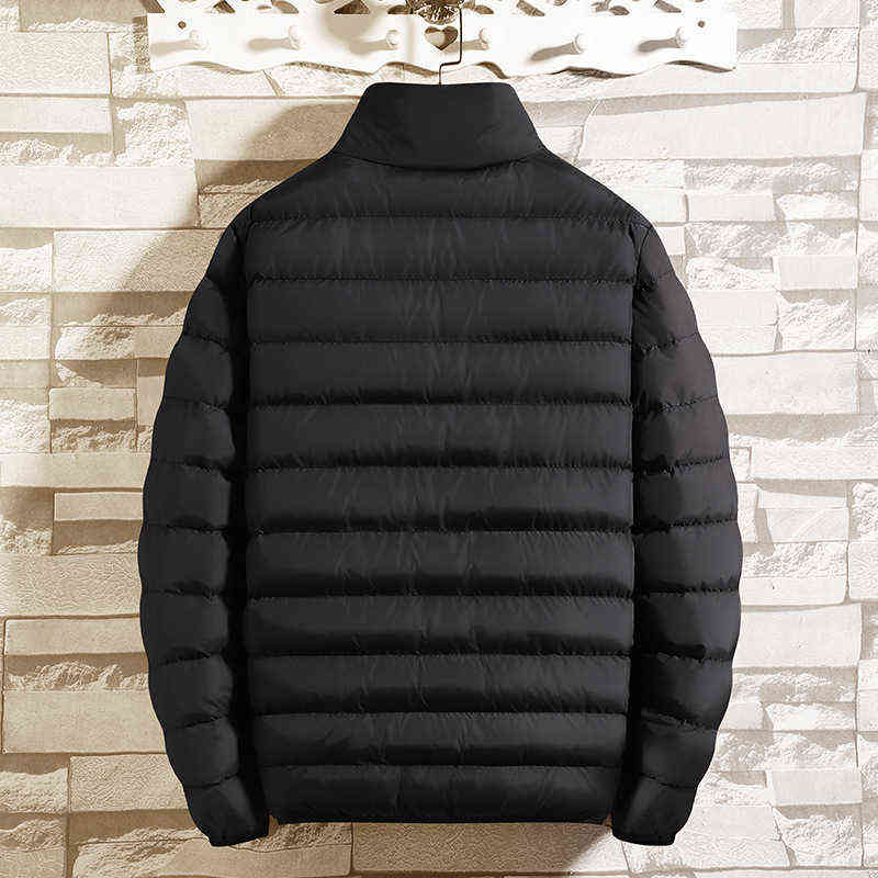 남자 재킷 남자 겨울 블랙 캐주얼 다운 자퀴 타스 새로운 패션 남자 두꺼운 따뜻한 착용 파카 스탠드 칼라 4xl l220830