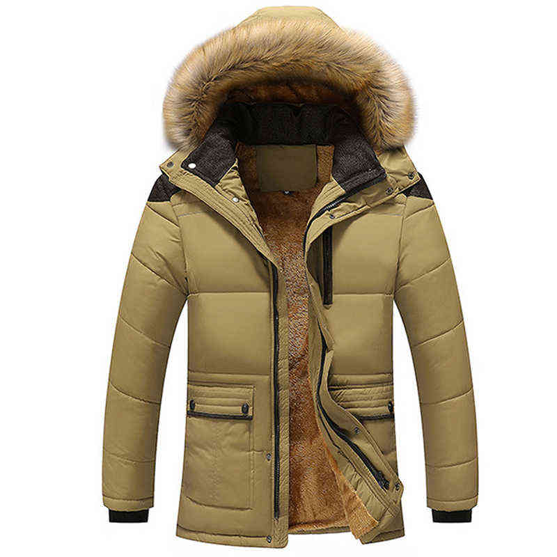 Männer Jacken Plus Größe 5XL Winter Winddicht Parka Solide Baumwolle Gefüttert Casual Verdicken Jacke Warme Kleidung L220830