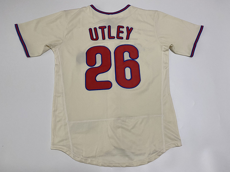 2008 Philadelphia Retro Chase Utley Baseball Jerseys Cole Hamels Pat Burrell Ryan Howard Brad Lidge Jamie Moyer Shane Victorino Phillies Jimmy Rollins Harper Sewn