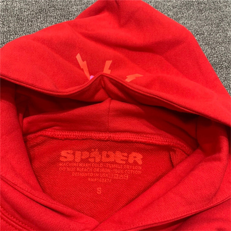 Hoodies للرجال Sweatshirts Red Sp5der 55555555 Hoodie Men Women 1 1 جودة عالية ملاك رقم Puff Printing Spider Web Sweatshirts Pullovers 220901