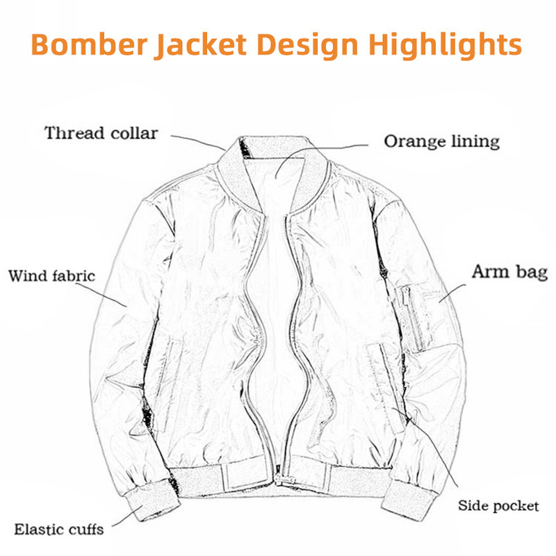 Мужские куртки весенний бомбардировщик для мужчин Женщины летают в бейсбольном бейсбол