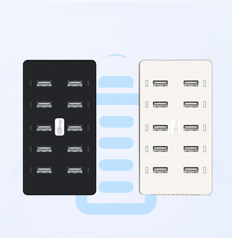 Adaptateur de chargeur USB multiple 40W Charge de bureau USB intelligente 10 ports Charge de périphérique multi-mobile pour iPhone Samsung Huawei XiaoMi téléphone portable