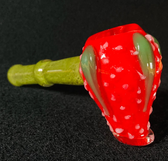 Vintage Strawberry Glass Smoking Pipe Bong Hookah Pipe can put customer logo by DHL UPS CNE