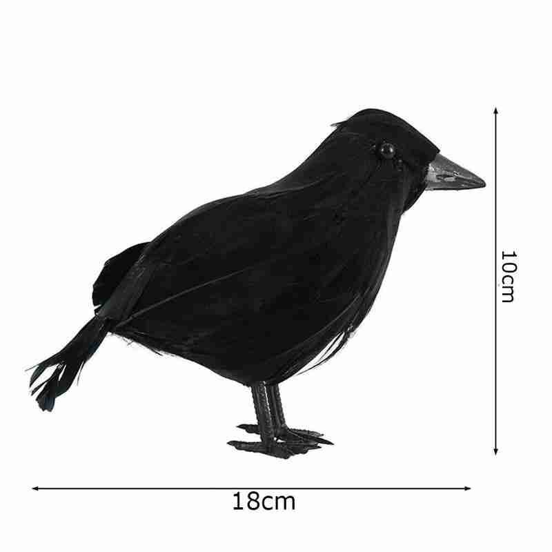 Decoração de festa Halloween corvo Fake Bird Toys Ravens Prop Francy Dress Props Simulação Artificial Modelo de Animal Negro 220901