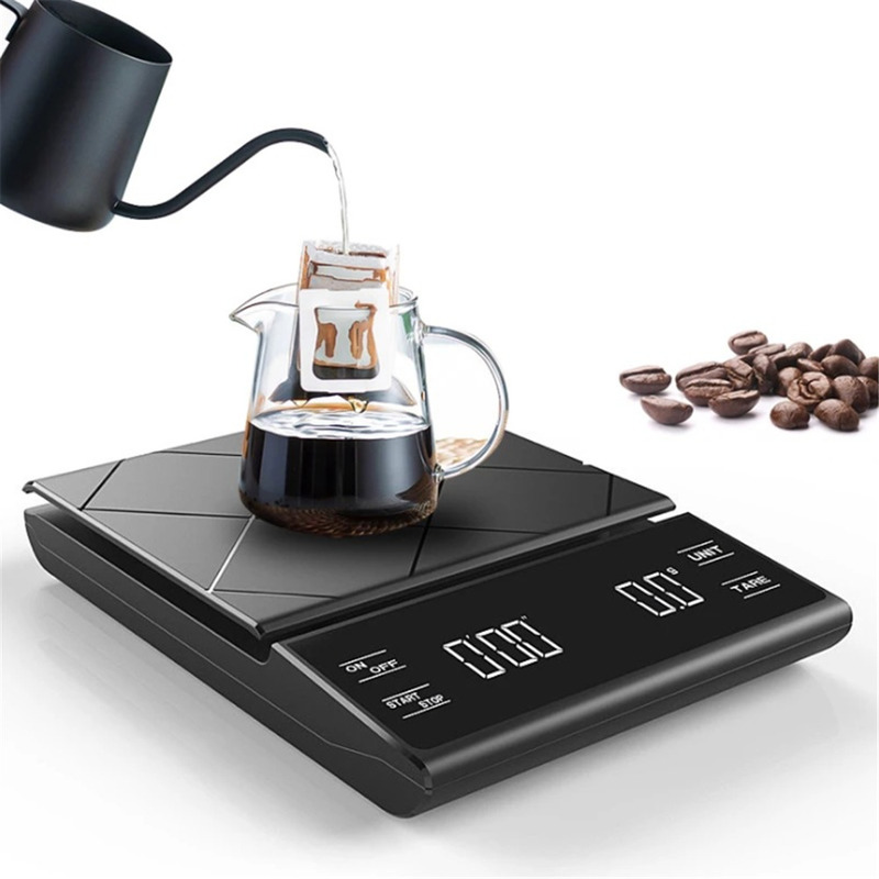 Mätverktyg smart kaffeskala kök mat digital elektronisk med timer precision smycken mini hushåll som väger 220830
