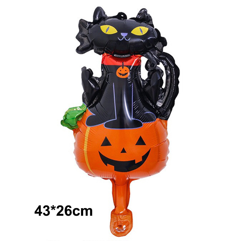 زخرفة الحفلات البالونات Mini Halloween Foil Witch Ghost Owl Wozard Pumpkin Spider Monster Balloon Decors 220901