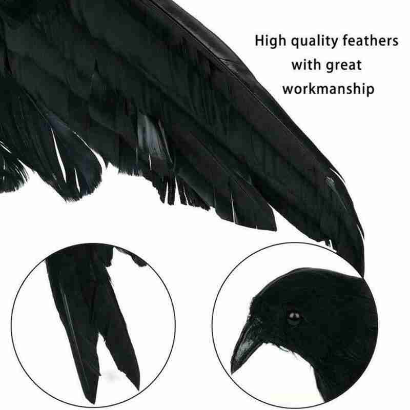 Decoração de festa Halloween corvo Fake Bird Toys Ravens Prop Francy Dress Props Simulação Artificial Modelo de Animal Negro 220901