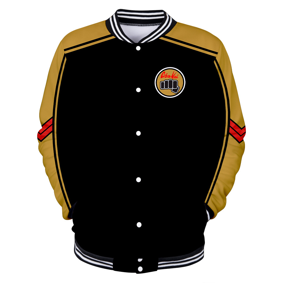 Cobra-patroon Herenjack Sweatshirt Honkbalshirt met ronde hals voor heren