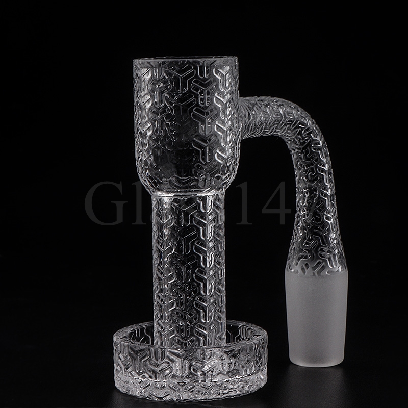 DHL Sandblasted Smoking Full Weld Quartz Terp Slurper Banger Beveled Edge 20mmOD Fully Welded Nails With Terp Slurpers Set For Glass Water Bongs Dab rigs