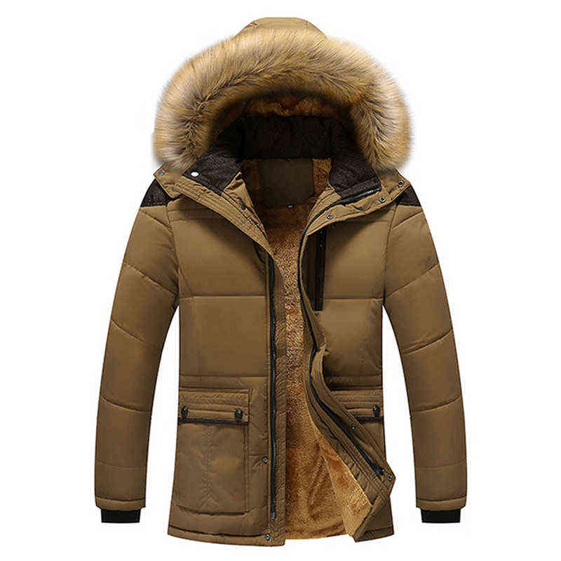 Männer Jacken Plus Größe 5XL Winter Winddicht Parka Solide Baumwolle Gefüttert Casual Verdicken Jacke Warme Kleidung L220830