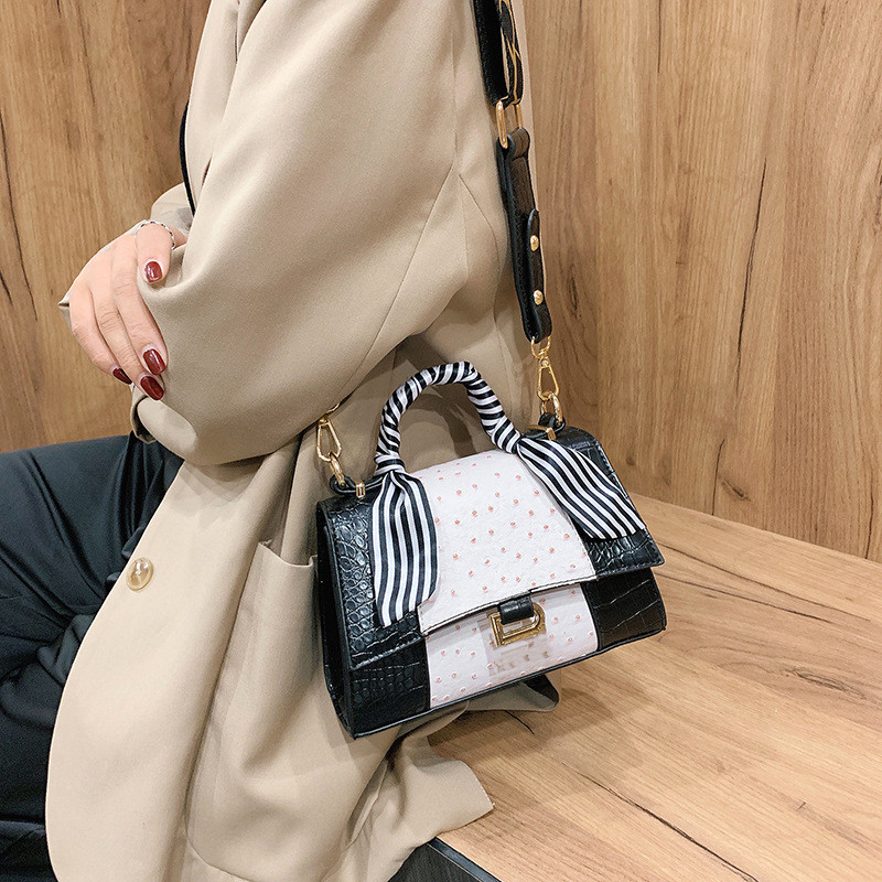 Neue Einfache Kontrast Farbe Kleine Quadratische Tasche Casual Trend Mode Koreanischen Stil Handtasche Westlichen Stil Strukturierte frauen Taschen