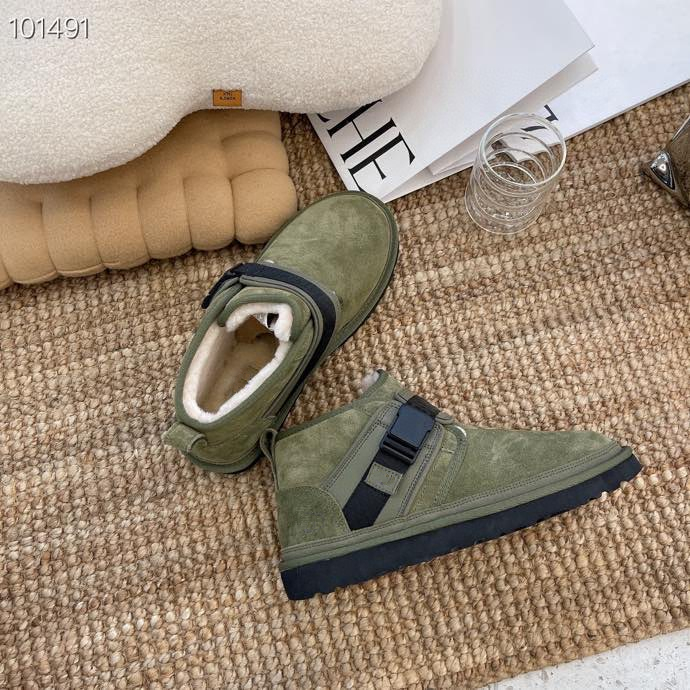 new fashion men's Buckle Strap martin boots Genuine Leather casual shoes winter outdoor neumel Booties warm plush Ankle snow boots