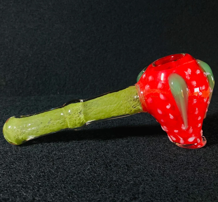 Le tuyau de narguilé bong en verre de fraise vintage peut mettre le logo du client par DHL UPS CNE