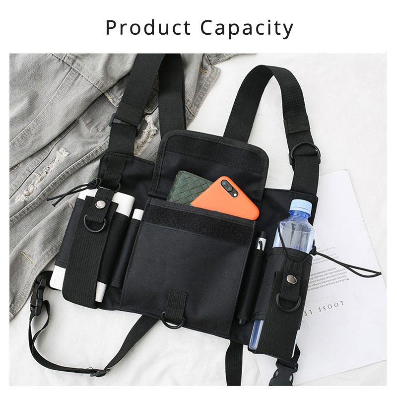 Waist Bags Functional Tactical Chest For Men Fashion Bullet Hip Hop Vest Streetwear Pack Unisex Black Rig 899 220901