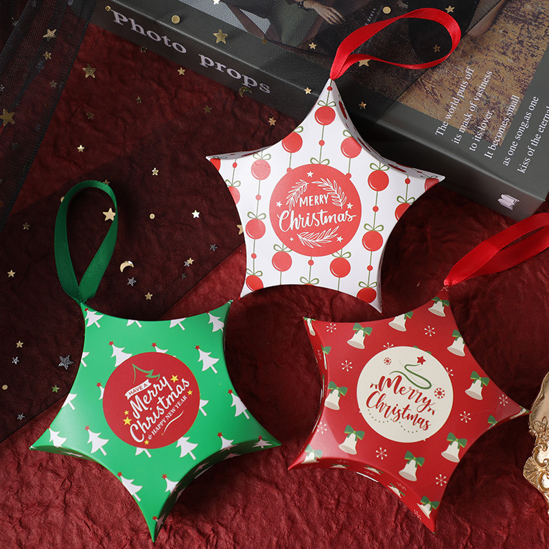 Cadeau Wrap boîtes d'emballage de bonbons de Noël créatives boîte de collation de Noël pour les invités boîtes d'enfants étoiles boîtes d'emballage de cadeaux de bonbons 220908