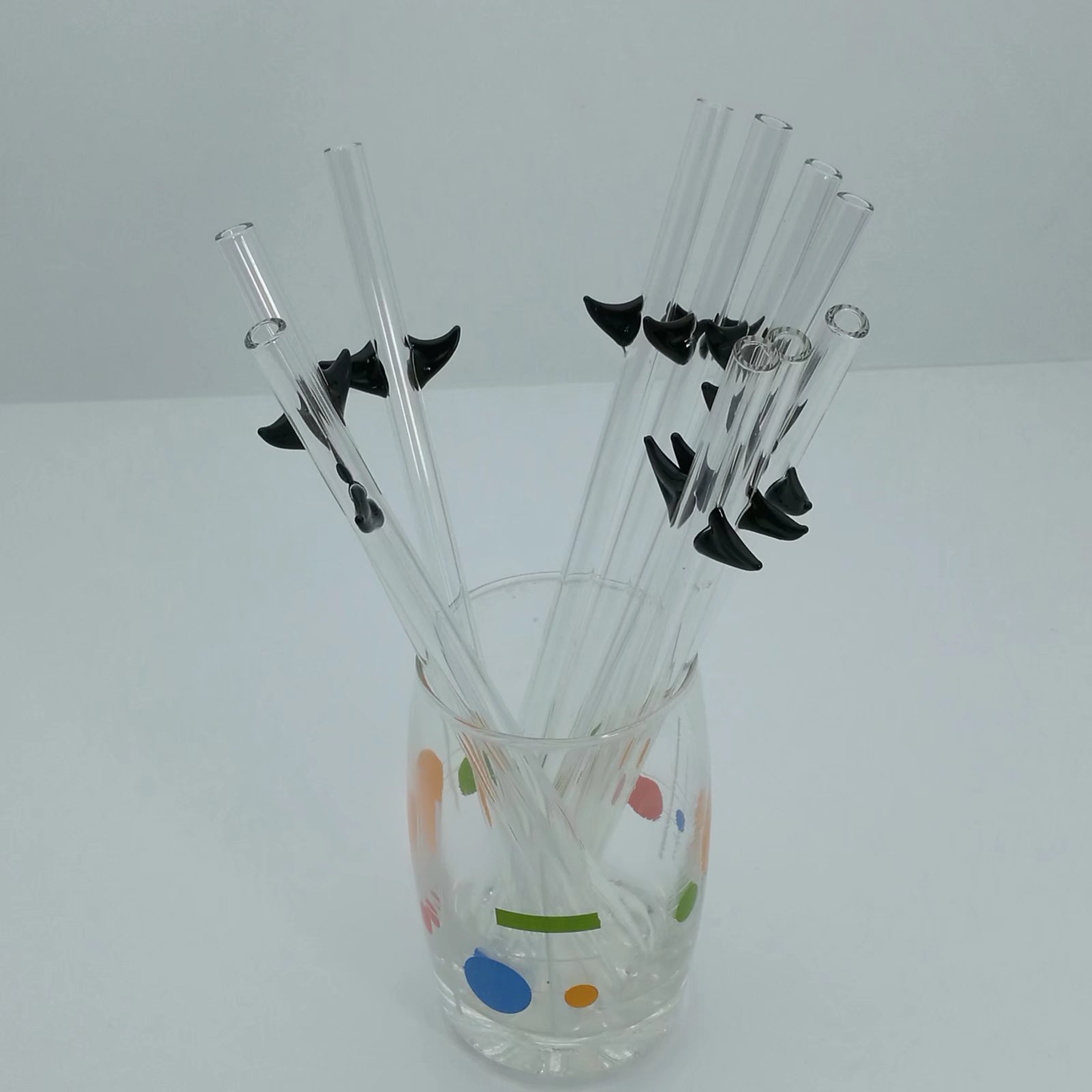 Glass Pipes Smoking Manufacture Hand-blown hookah Beard glass straw length 20cm diameter 10mm