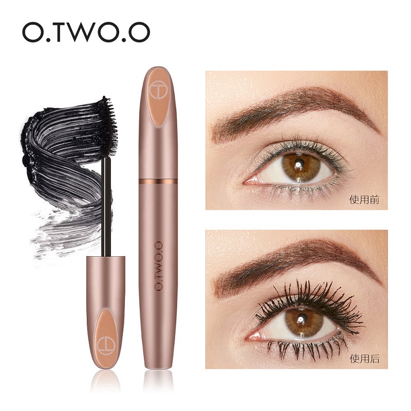 O. Two.O Mascara Eye Crema Fibre noir Long dense enroulé imperméable Proof de sueur durable et non étourdi 9131