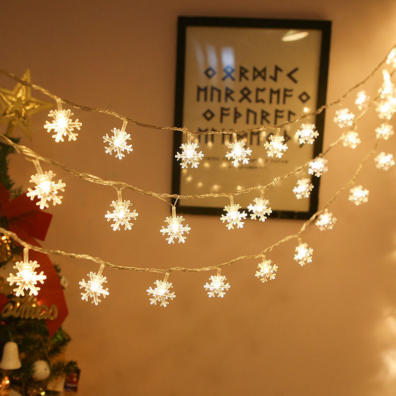 Рождественские украшения снежинки светодиодные светильники Санта -Клаус Элк Украшение елки для дома XSMAS Navidad Dornments Счастливого года 220901