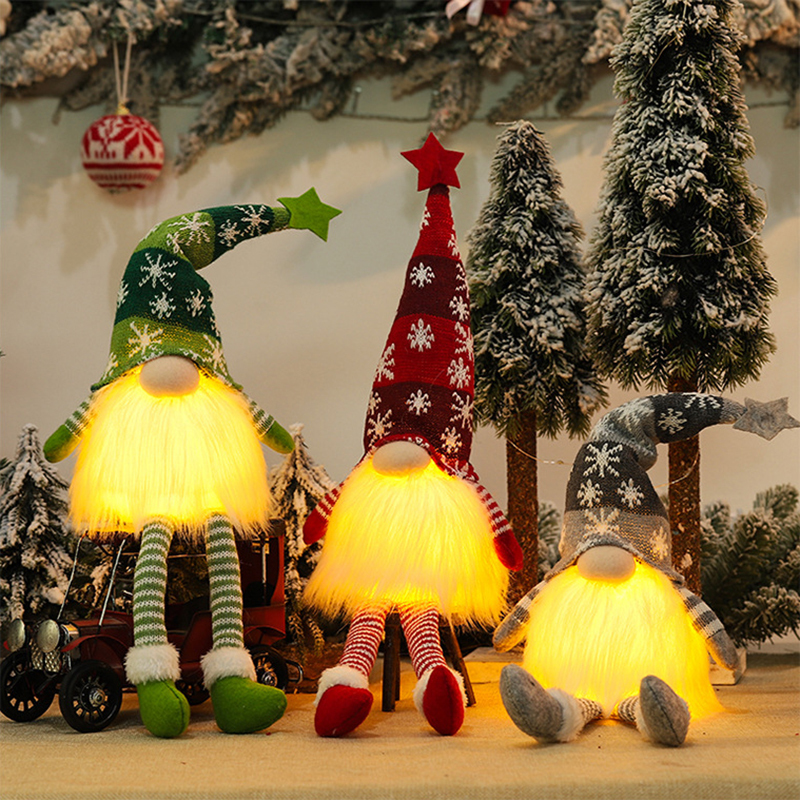クリスマスの飾り輝くgnome顔のない人形陽気な装飾ホームナビダッドハッピーイヤーパーティー装飾220901