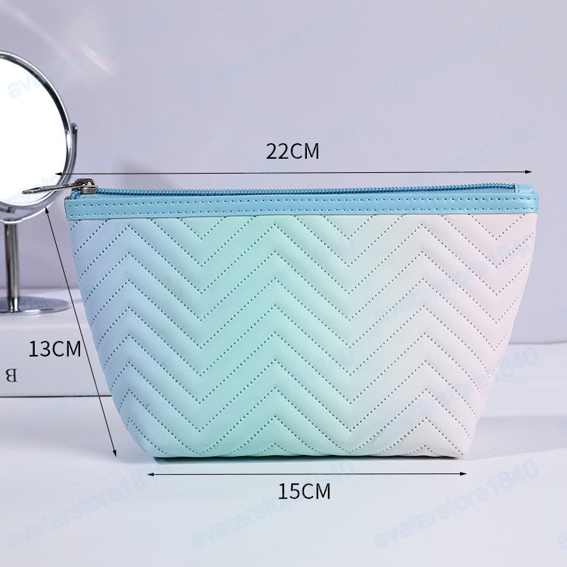 Dames gradi￫nt kleur make -uptas zipper cosmetische tas zakje pouch reizen