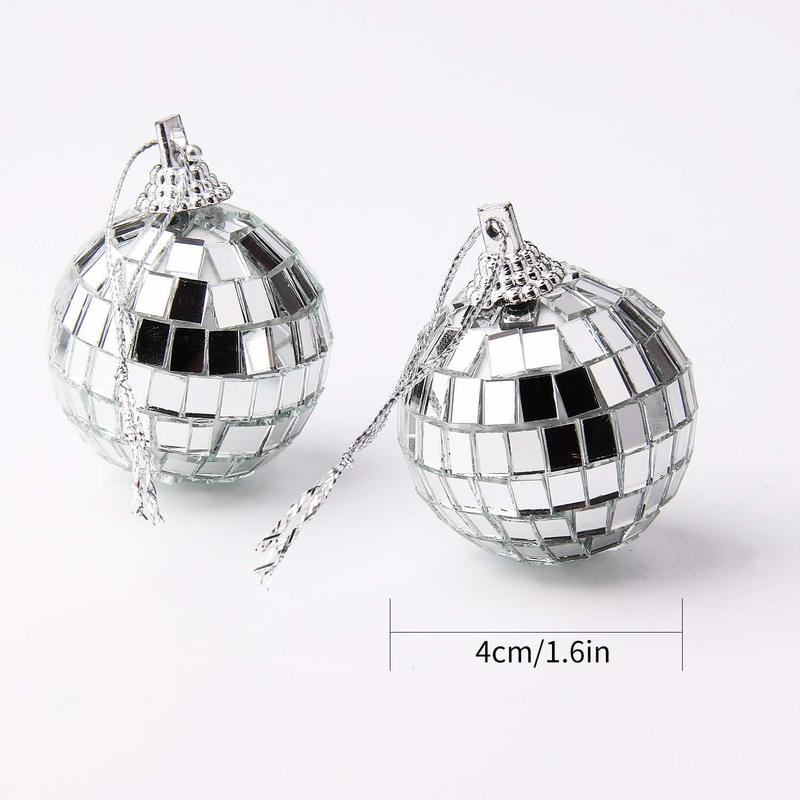 Autres fournitures de fête d'événement Boule à facettes disco argentée de Noël pour la décoration de fête Arbre de Noël Mariage Fête d'anniversaire Ornements suspendus 220908