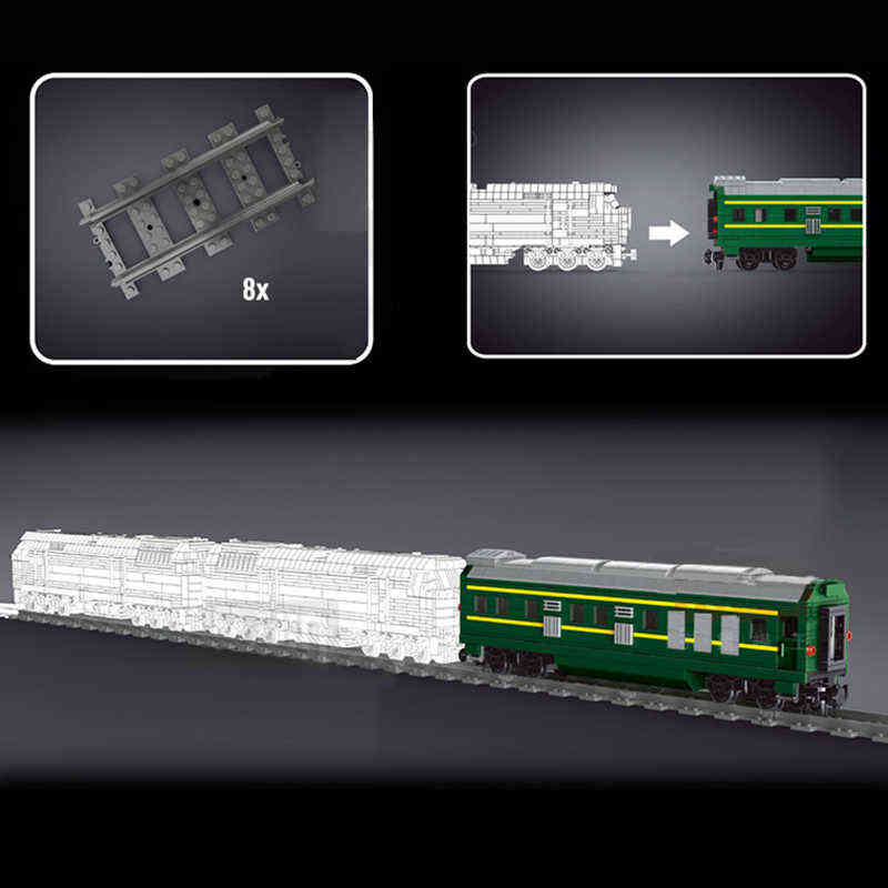 블록 곰팡이 킹 기차 운송 빌딩 블록 트랙 트랙 트랙 트랙 트라이언 확장 부품 모델 장난감 선물 선물 T220901