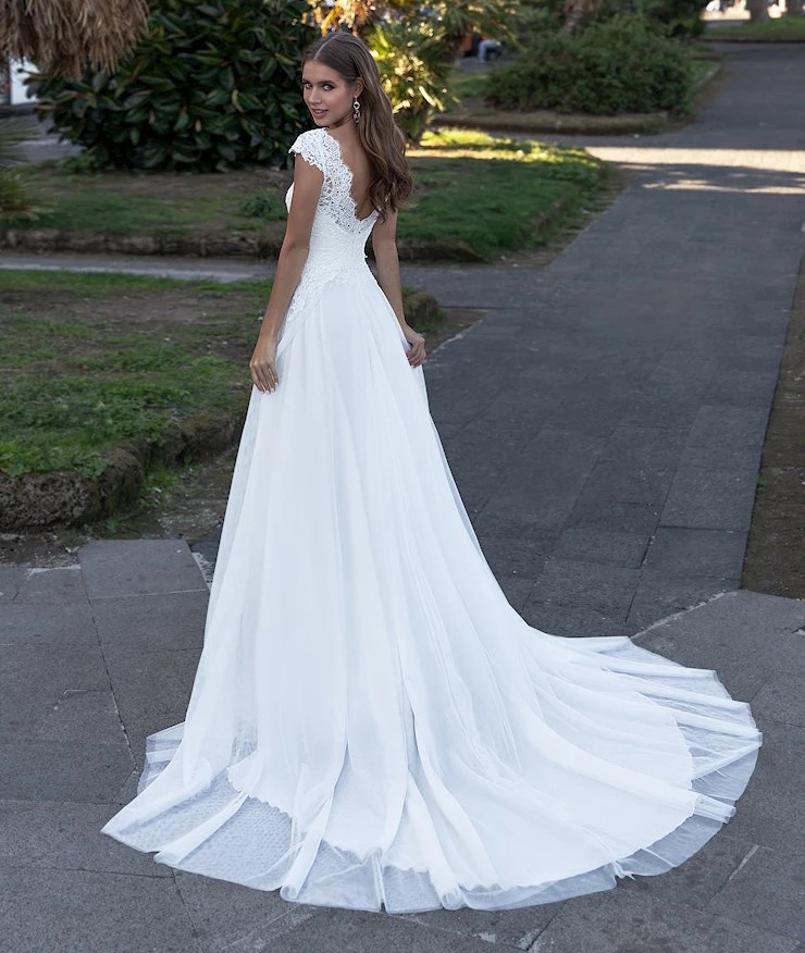 Bohemian Wedding Dress V-Neck Cap Sleeve A Line Brudklänningar Vestido de Noiva 2022 Nyaste brudklänningar