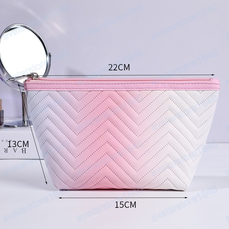Dames gradi￫nt kleur make -uptas zipper cosmetische tas zakje pouch reizen