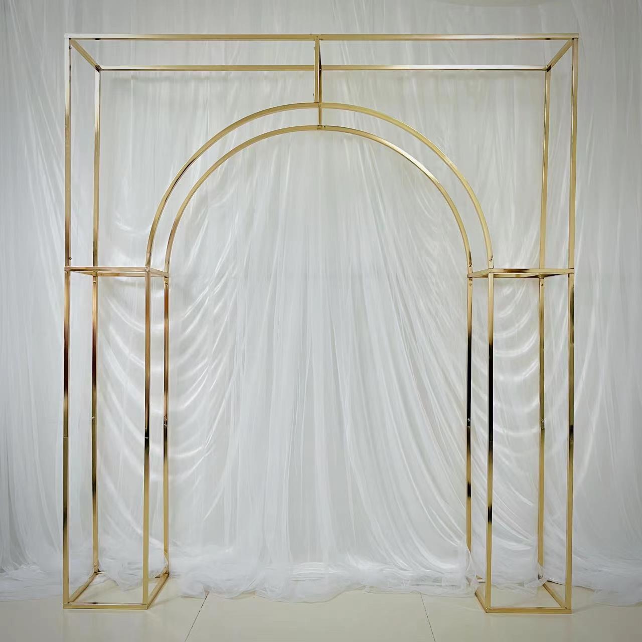 Cornice porta di benvenuto di lusso Decorazione di nozze Fondali Arco di fiori Ornamenti natalizi Espositore Festa di compleanno Scatola di palloncini Puntelli Scaffale palcoscenici