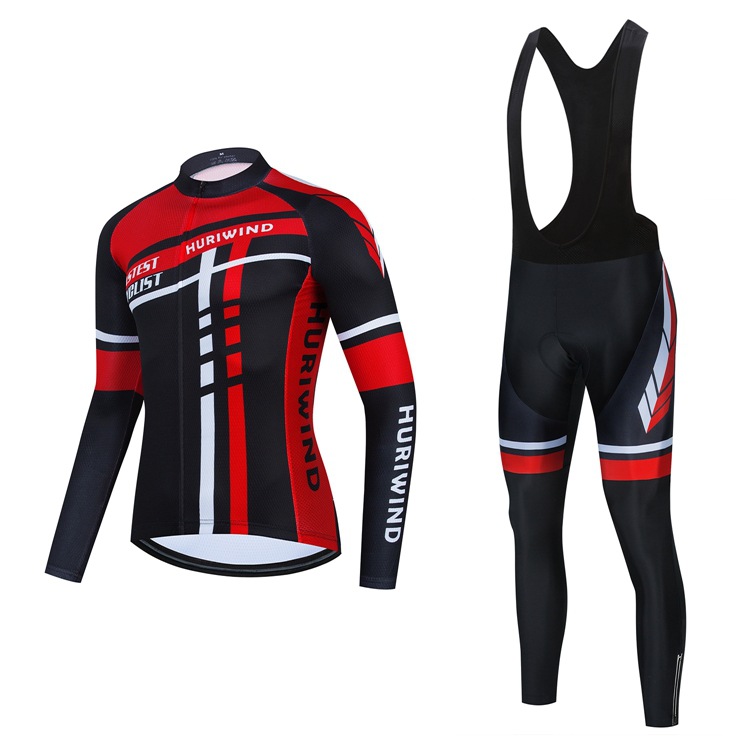 2024 Pro Mens Winter Cycling Jersey Set Long Sleeve Mountain Bike Cycling Clothing Breathable MTB Bicycle Clothes Wear Suit M9